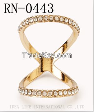 gold plating ring with CZ stones