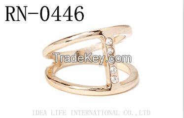 gold plating ring with CZ stones