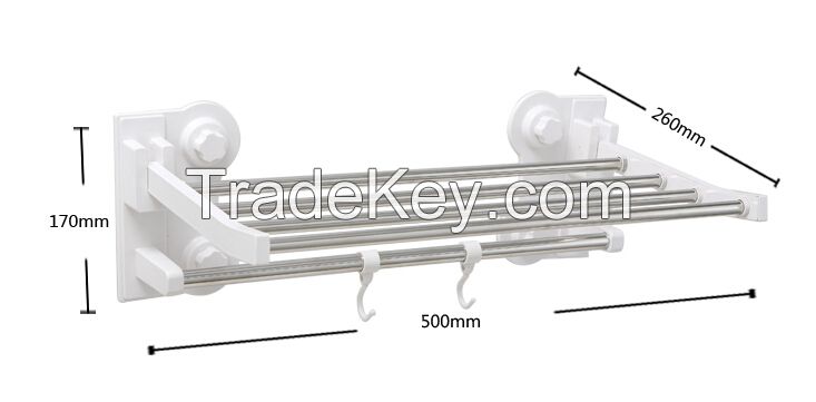 plastic and stainless steel towel rack