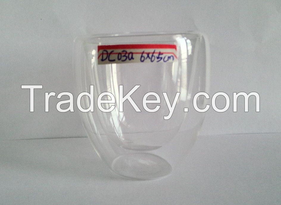 double glass tea cup