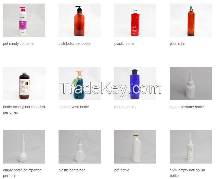 PE, PET, PVC Bottle with Screw cap, Spray, Pump, Flip top