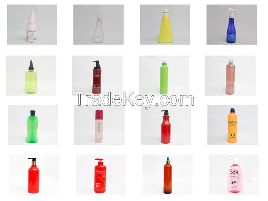Fashion design shampoo packing plastic Bottle with PET/PE/HDPE/LDPE/PP