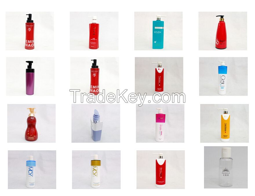 Fashion design shampoo packing plastic Bottle with PET/PE/HDPE/LDPE/PP