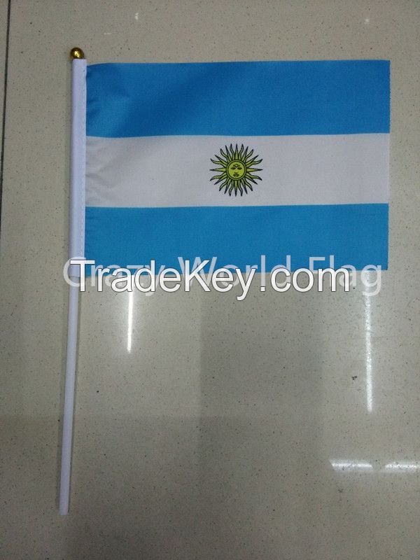 Hand Waving Polyester Flag 14*21cm #8 Argentina National Flag