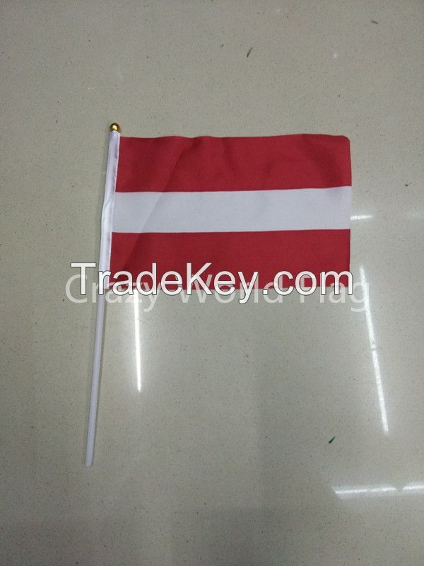 Hand Waving Polyester Flag 14*21cm #8 Austria National Flag