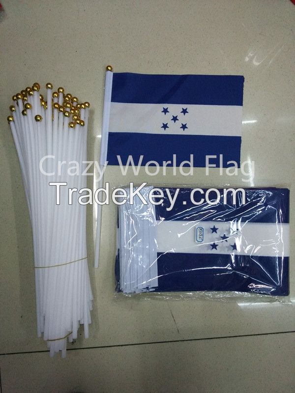 Hand Waving Polyester Flag 14*21cm #8 Honduras National Flag