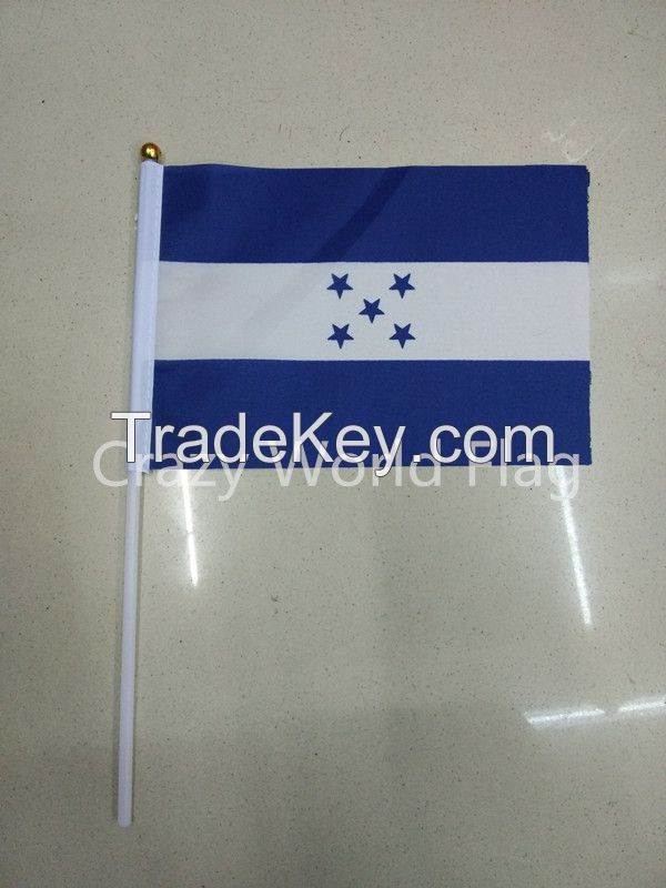 Hand Waving Polyester Flag 14*21cm #8 Honduras National Flag