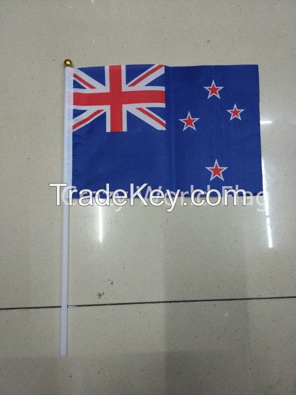 Hand Waving Polyester Flag 14*21cm #8 NewZealandNational Flag