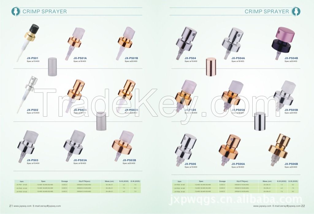 Aluminium crimp pump, perfume spray;crimp  for perfume crimp on spray