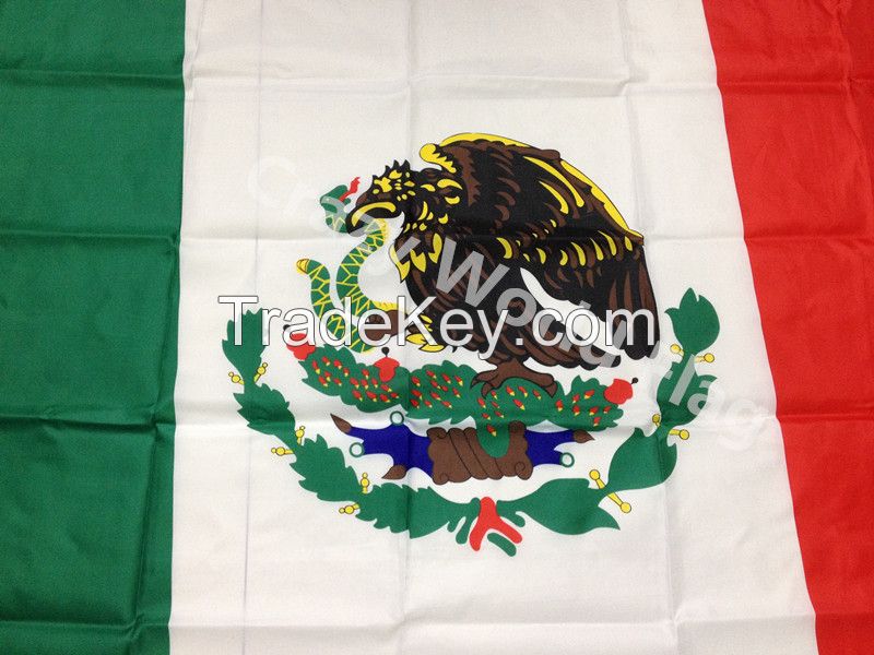 Polyester Flag 90*150cm #4 Mexican National Flag