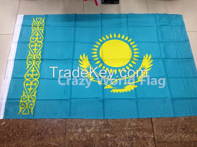 Polyester Flag 90*150cm #4 Kazakhstan National Flag