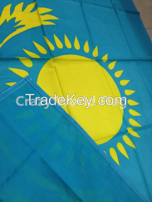 Polyester Flag 90*150cm #4 Kazakhstan National Flag