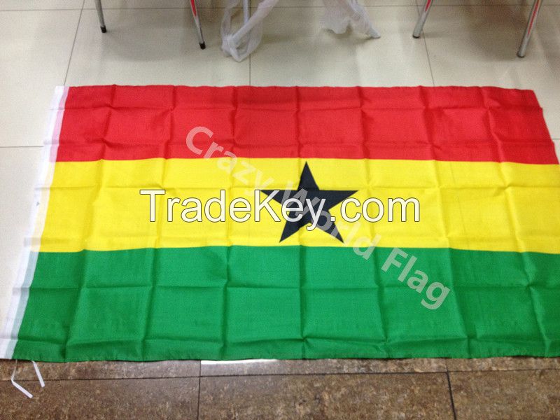 Polyester Flag 90*150cm #4 Ghana National Flag