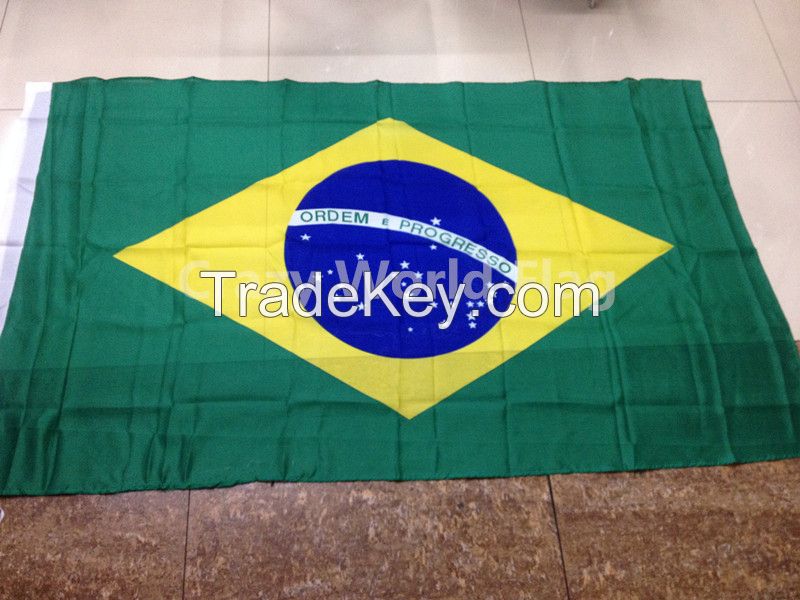Polyester Flag 90*150cm #4 Brazil National Flag