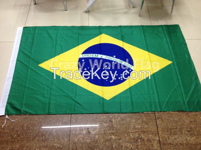 Polyester Flag 120*180cm #3 Brazil National Flag