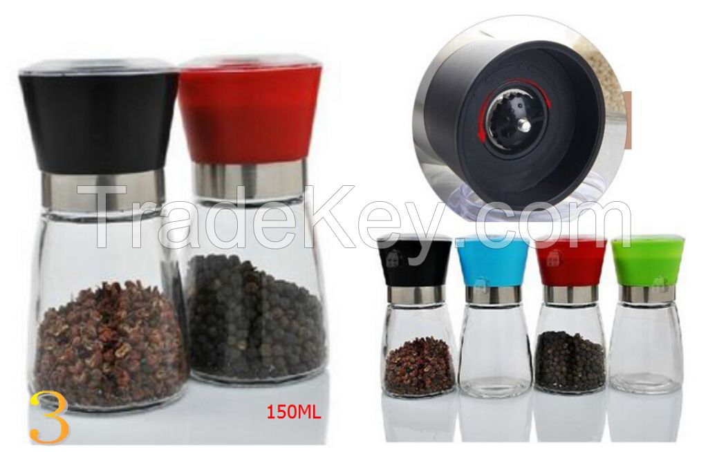 Coffee & Salt & Pepper Grinder with glass jar Ceramic Stainless Core