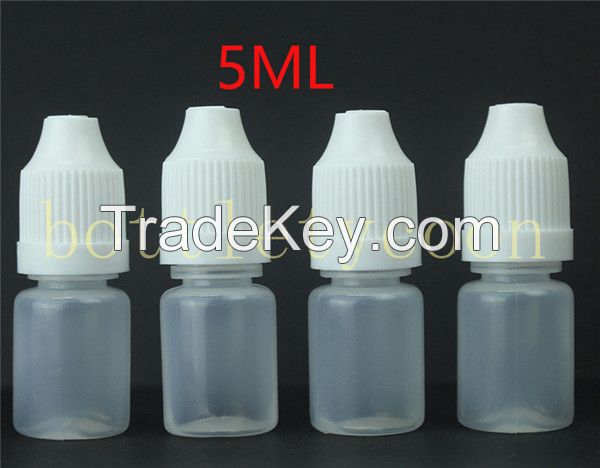 Empty E Liquid Plastic Dropper Bottles with Child Proof Bottle caps Ti