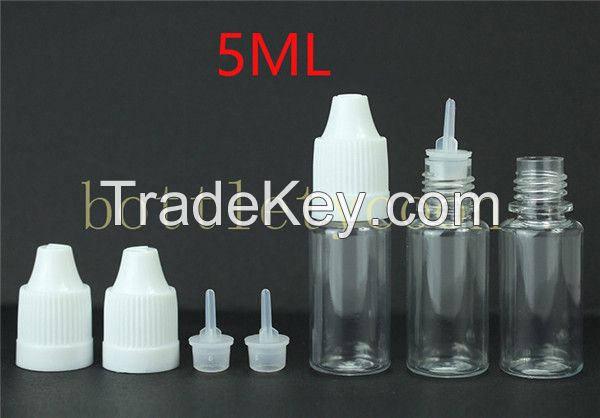 Empty E Liquid Plastic Dropper Bottles with Child Proof Bottle caps Ti