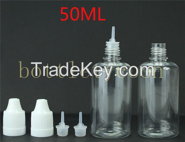 Empty E Liquid Plastic Dropper Bottles with Child Proof Bottle caps Ti