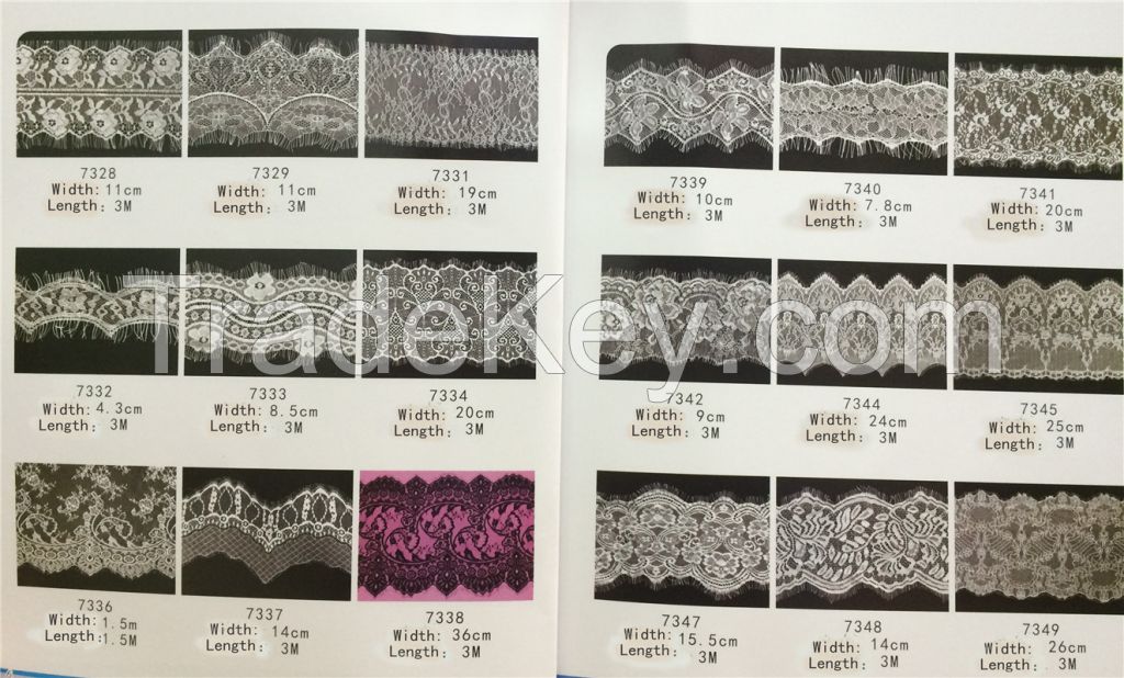 Width Chantilly Lace, Chemical Lace Trim, Eyelash Lace for Garments