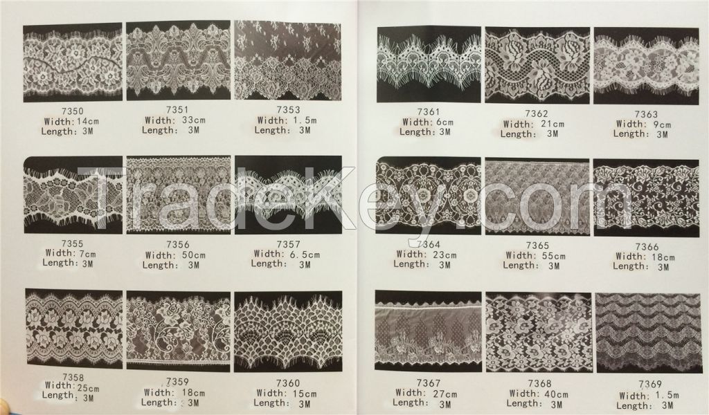 Width Chantilly Lace, Chemical Lace Trim, Eyelash Lace for Garments