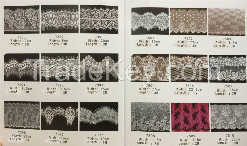 Width Chantilly Lace, Chemical Lace Trim, Eyelash Lace for Garments