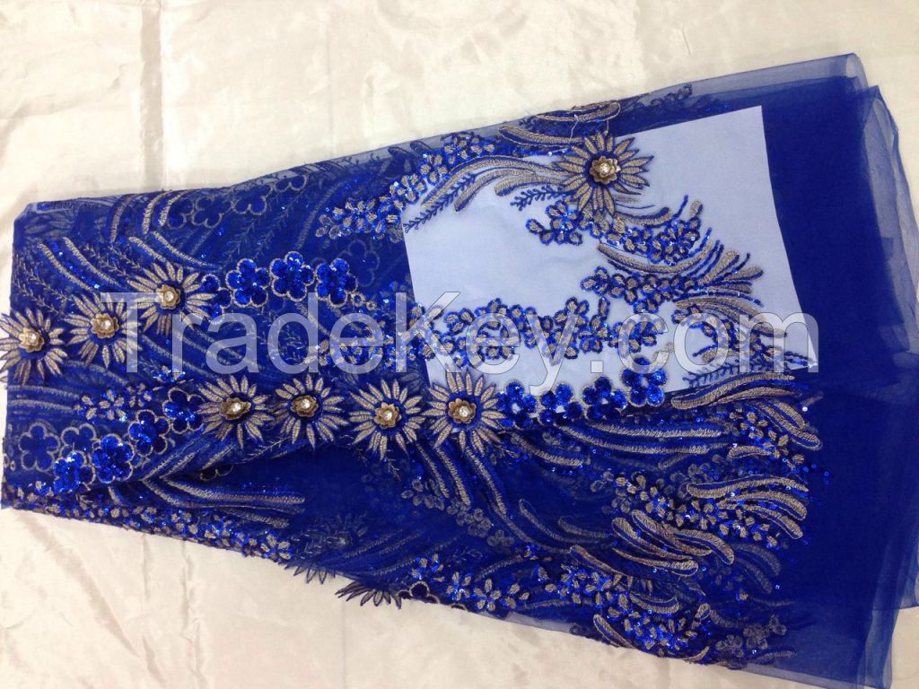 Sequins lace fabric. special lace fabric