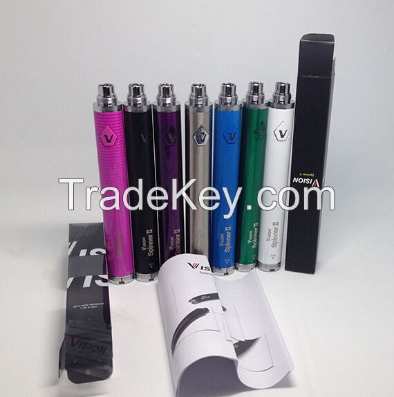 Wholesale-Quality Vision Spinner 2 II Variable Voltage Battery 1600mah 3.3V-4.8V for Electronic Cigarette color in Retail Packaging