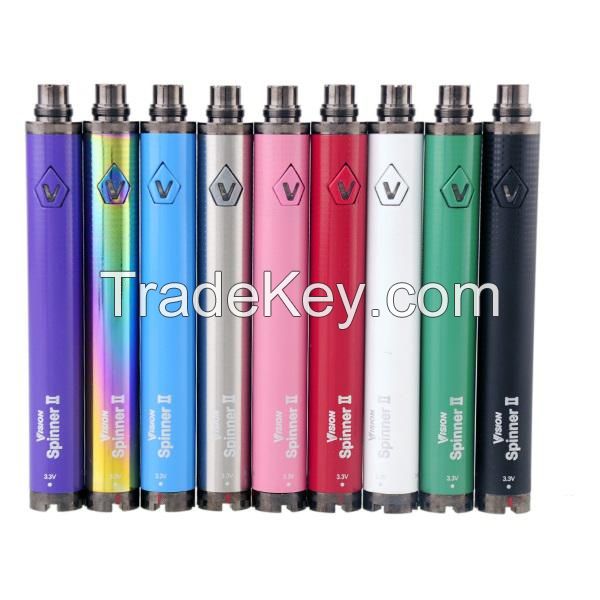 Wholesale-Quality Vision Spinner 2 II Variable Voltage Battery 1600mah 3.3V-4.8V for Electronic Cigarette color in Retail Packaging