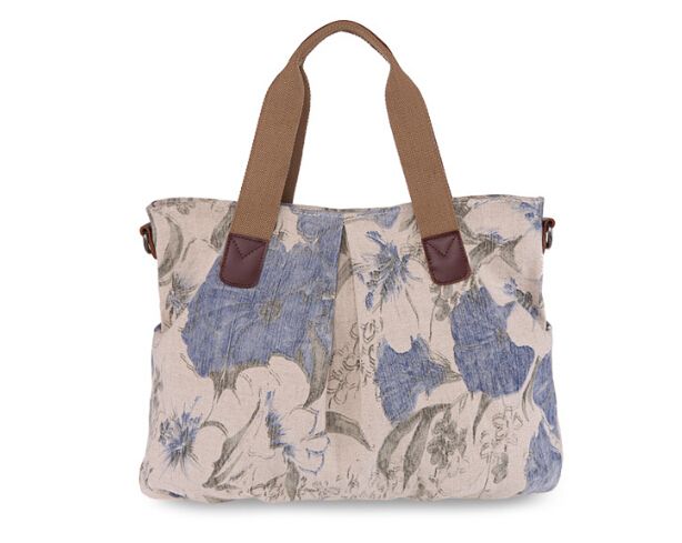 Canvas shoulder Handbag with Printing