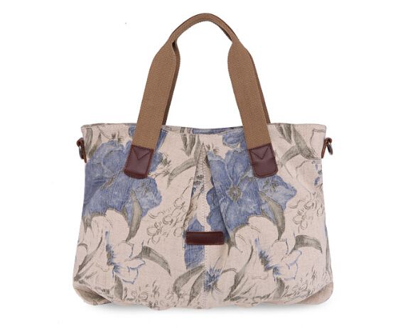  Canvas shoulder Handbag with Printing