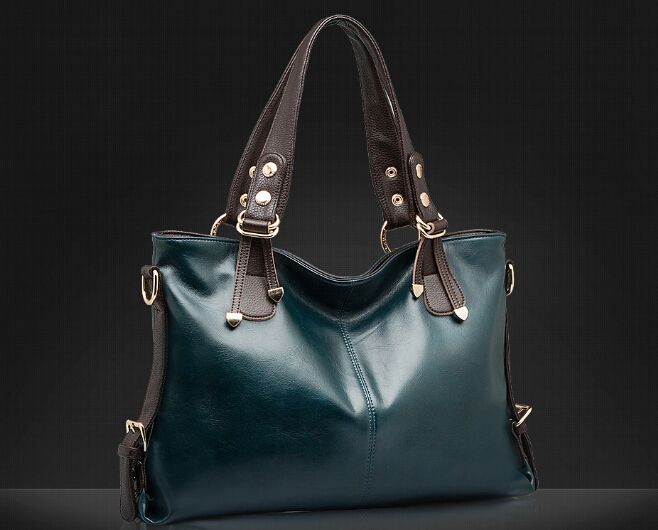 Waxy with genuine Leather Top handle Shoulder Bag