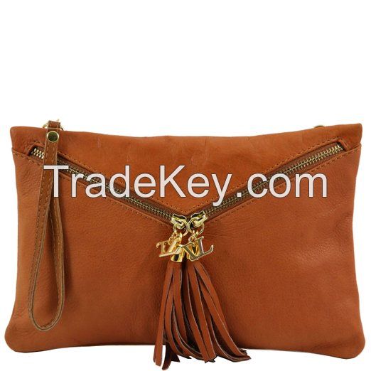 Genuine Leather clutch Handbag Wristlets