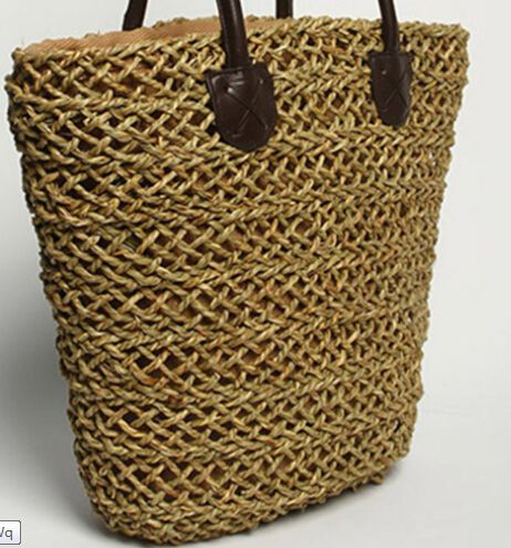 Straw Shoulder Beach Bag