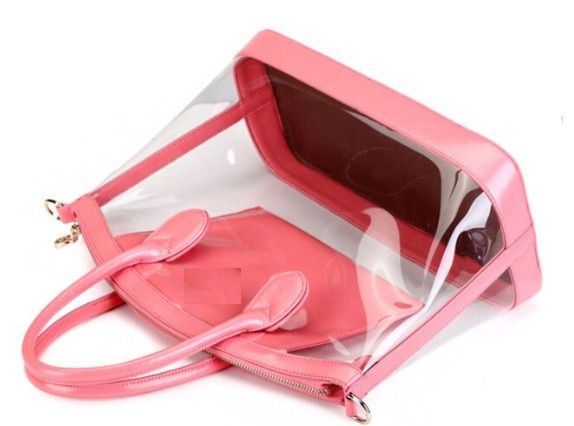  Clear Transparent PVC Shoulder joint Handbag 