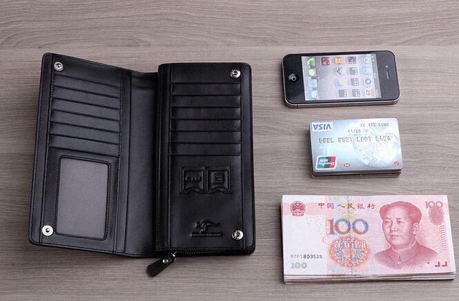 Mens Business Leather Card Cash Holder Bifold Wallet 