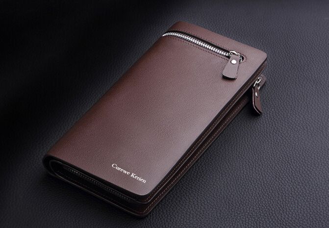 Mens Business Leather Card Cash Holder Bifold Wallet