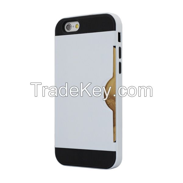 Newest with back card slot cheap mobile phone cases for iPhone 6