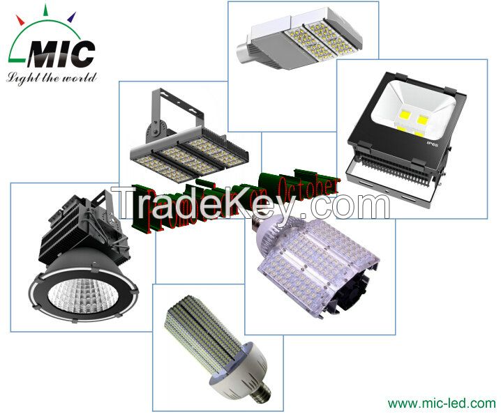 MIC LED lighting products, LED street lights, LED flood lights, LED tube light, LED corn light, LED high bay light, etc.
