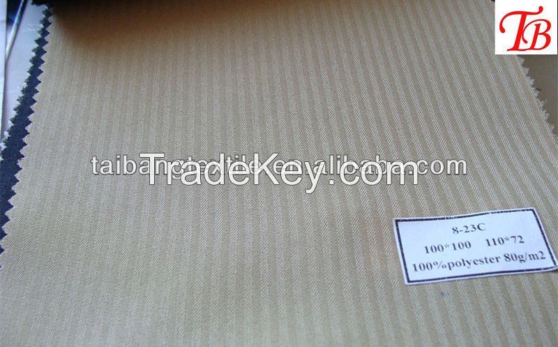 Polyester herringbone pocket liner fabric 100*100 110*72 in stock