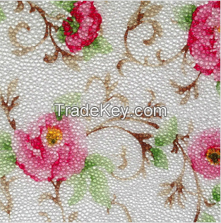 Rose Pattern Pu Synthetic Leather