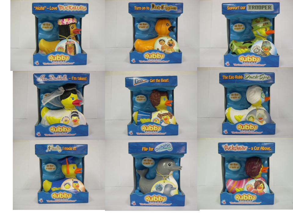 plastic toy ducks