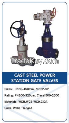 Cast Steel Power Station Gate Valvles