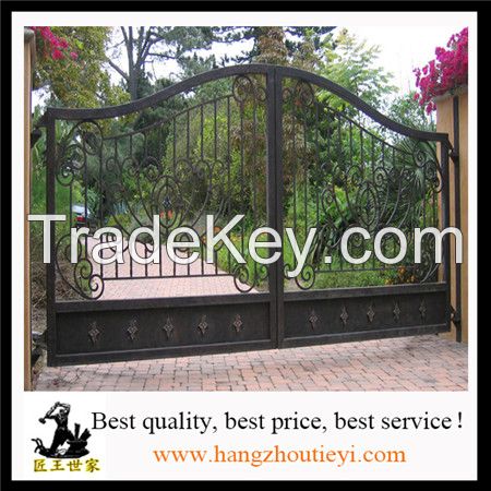 Luxury wrought iron garden entrance gate for villa