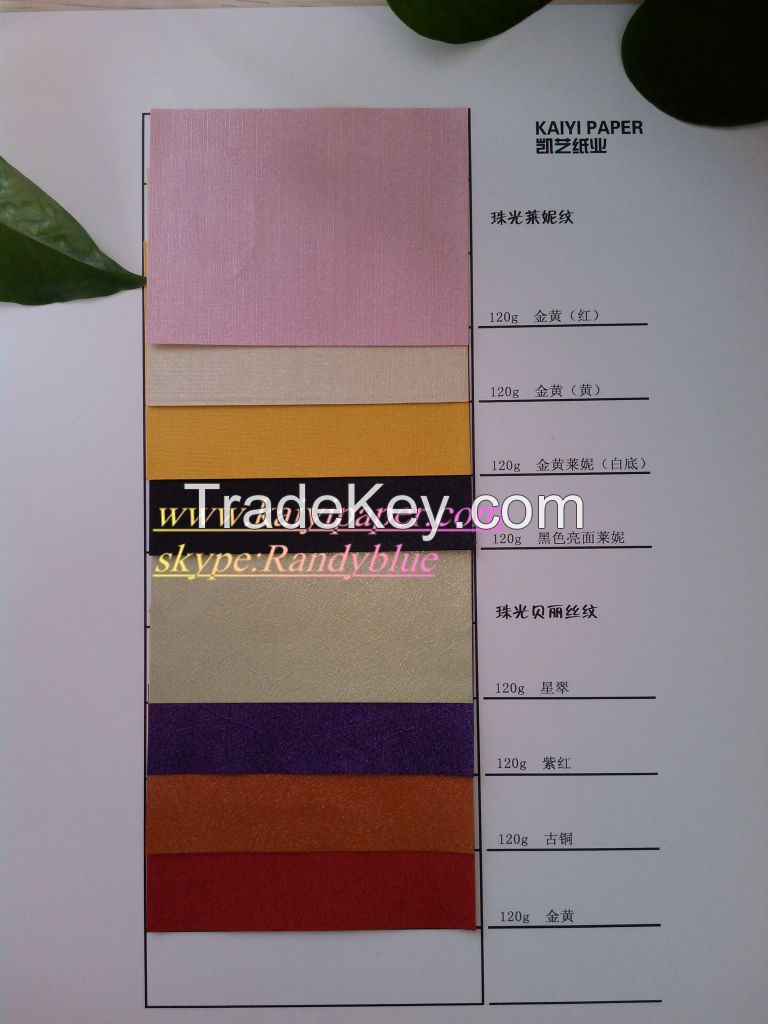 Wood Pulp Metallic Paper/Pearl paper/Pearlescent paper/Packing paper