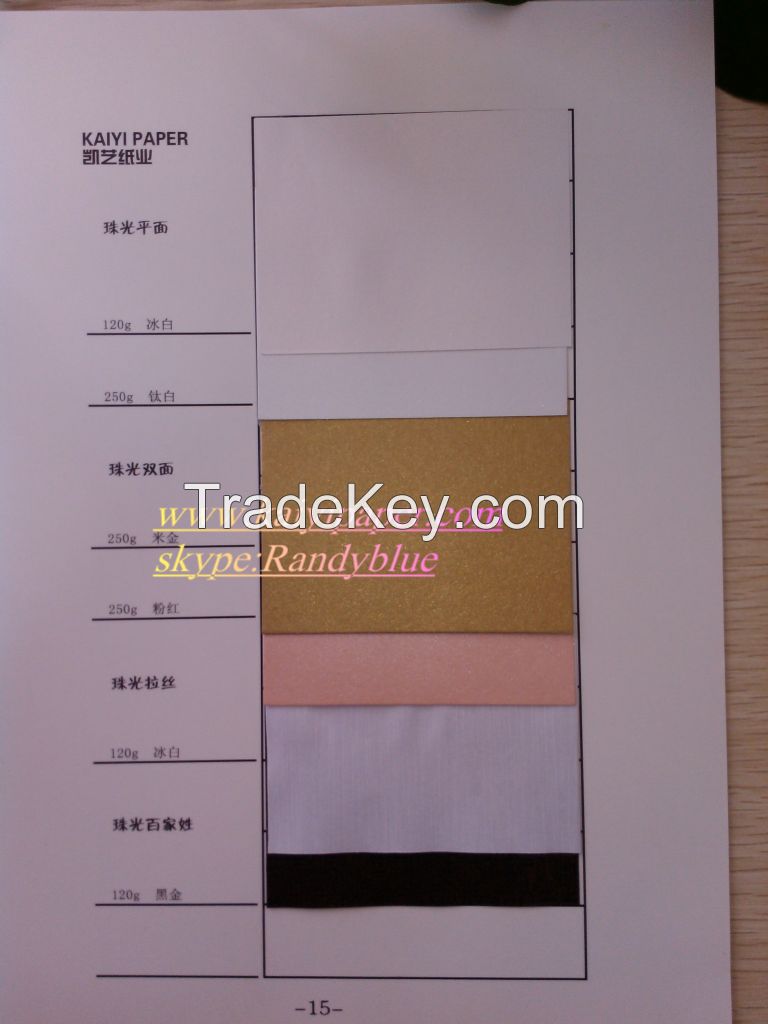 Wood Pulp Metallic Paper/Pearl paper/Pearlescent paper/Packing paper