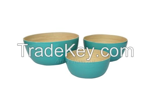 Set 3 bamboo bowl different size