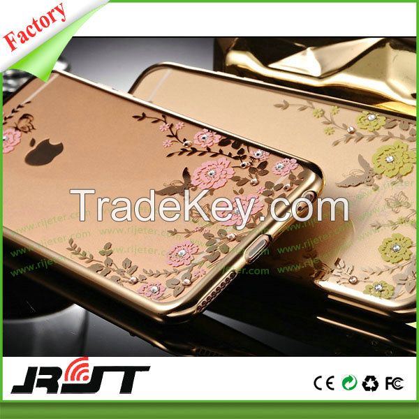 Secret Garden Flower Pattern Electroplate TPU Phone Cases for iPhone 6 6s Case