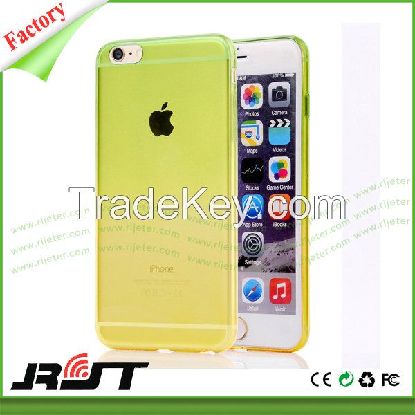 Mobile Accessories Transparent TPU Gradual Color Changing Cell Phone Cases for iPhone 6