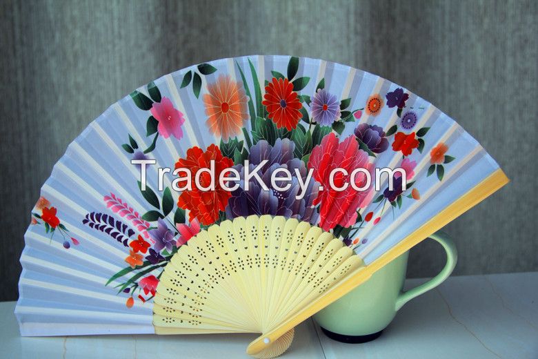 Fabric Hand Fan Bamboo Crafts Hand Fan